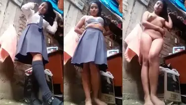 Siswi SMA Pasrah Buka Baju Depan Pacar di Kamar poster
